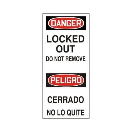 Accuform STOPOUT PLASTIC PADLOCK DANGER KDL805 KDL805